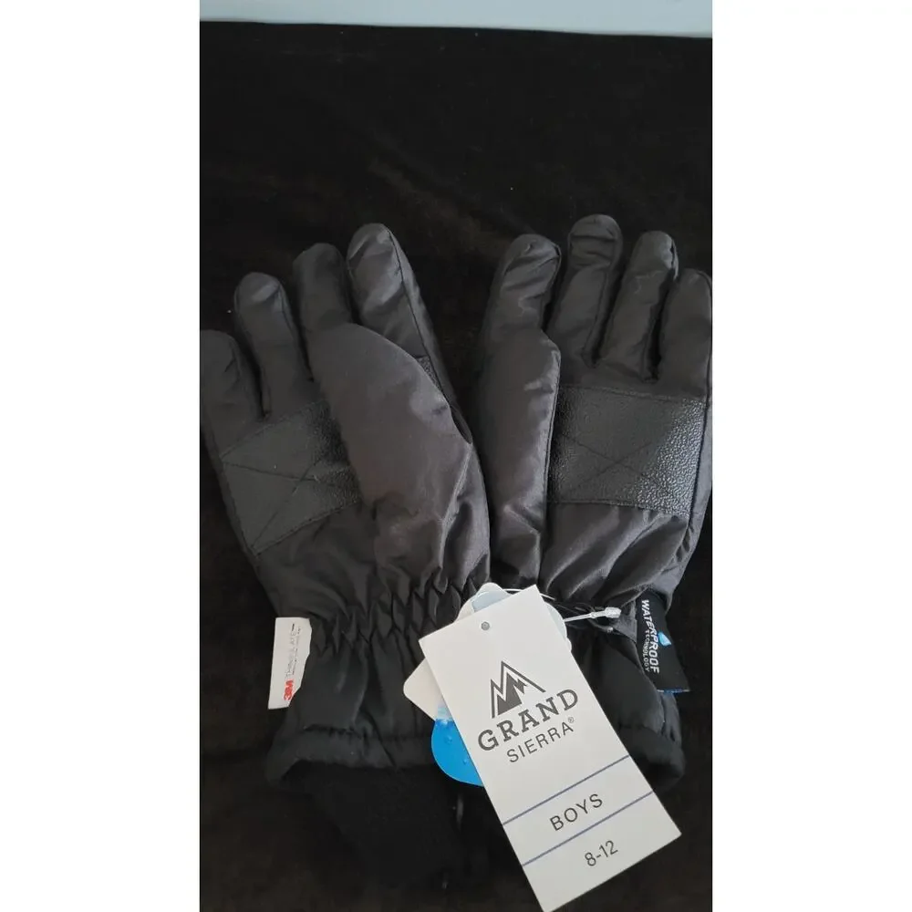 Grand Sierra Boys Waterproof Gloves 8-12 3M Thinsulate Winter